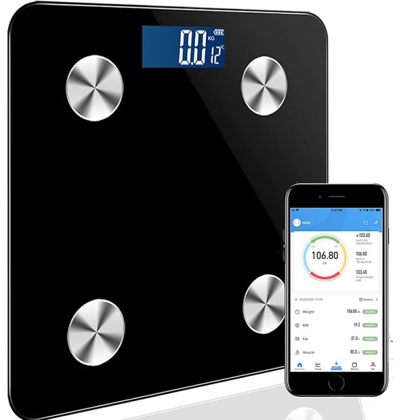 2021 hot sale smart BMI digital body analyzer balance 180kg 396lb bathroom smart body fat scale - Image 2