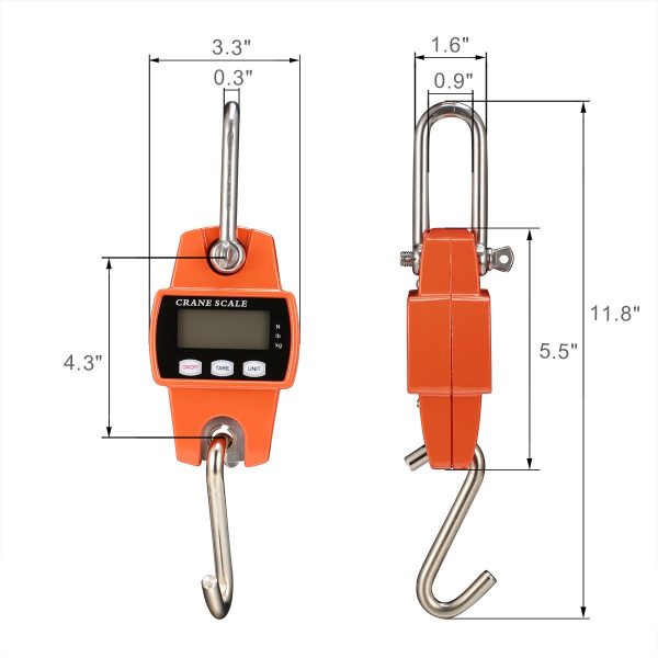 300kg Crane scalportable industrial crane scale, mini metal crane scale, 300kg hanging hook scale - Image 2
