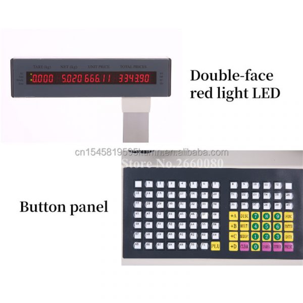 Barcode Scale Label Printing Balance (TM-15A-5D) Digital Electronic Scale & Printer English Russia Arabic Spanish - Image 2