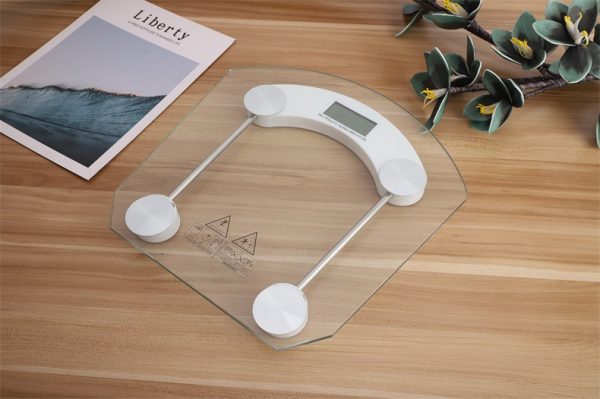 DAWOOD 2003B personal scale 180kg fan-shaped Tempered Glass bathroom scale for human body weight