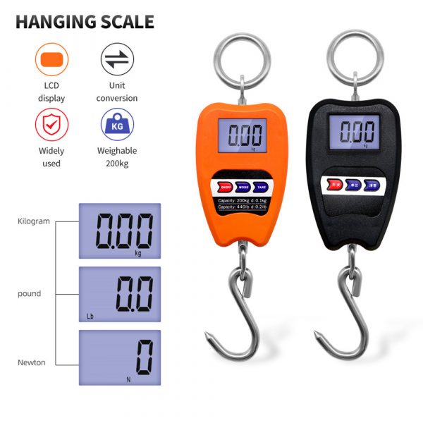 New wholesale 200kg industrial electronic crane scale portable hook scale label scale 100kg - Image 4
