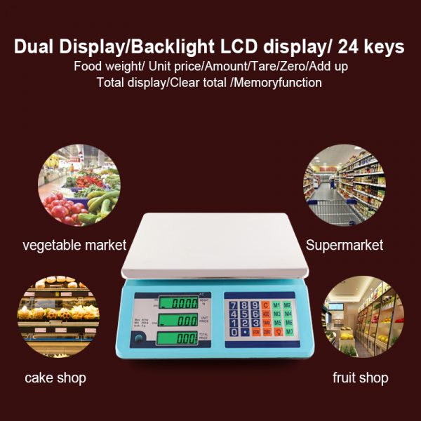 Stainless Steel Digital Electronic Multifunction Scale Measures in Grams Commercial price computing scale - Image 2