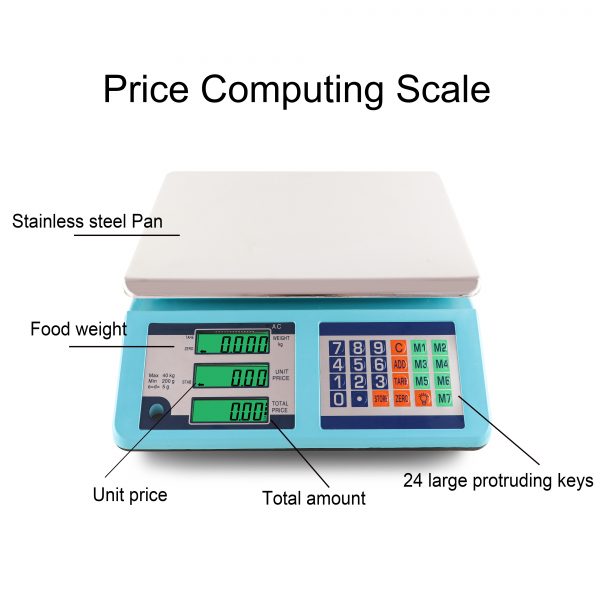 Stainless Steel Digital Electronic Multifunction Scale Measures in Grams Commercial price computing scale - Image 3