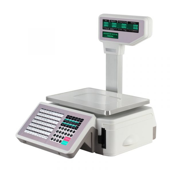 Supermarket Electronic Barcode Label Printing Weighing Scales With RS232 Interface