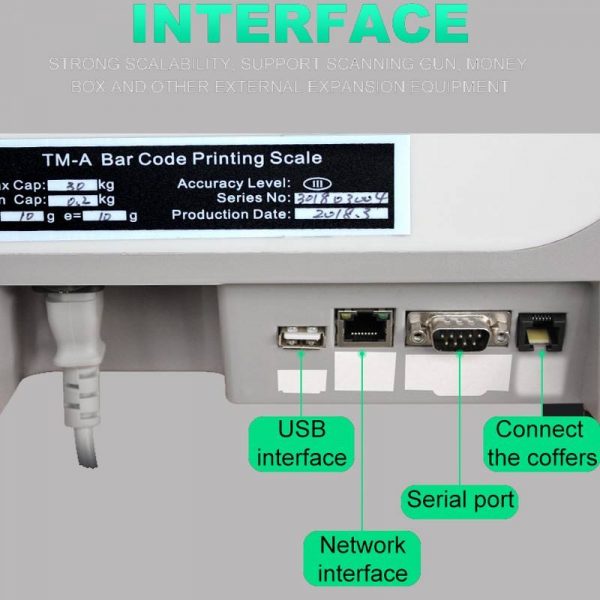 Supermarket Electronic Barcode Label Printing Weighing Scales With RS232 Interface - Image 4