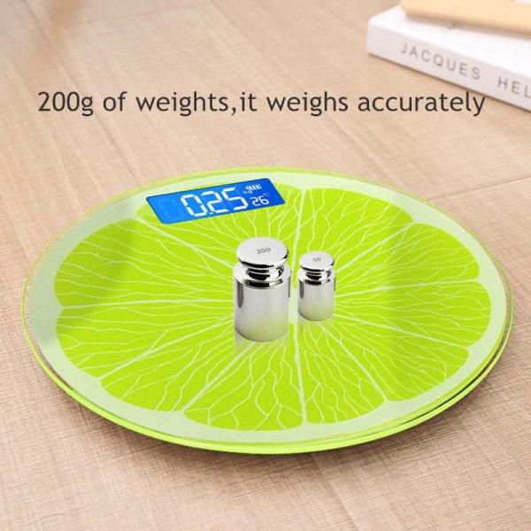 household cartoon glass lemon pattern electronic180kg 360lb household body personal bathroom scale digital 3 buyers - Image 4