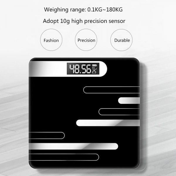 smart household cartoon glass lemon pattern electronic180kg 360lb household body personal glass scale - Image 3