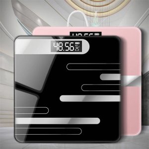 smart household cartoon glass lemon pattern electronic180kg 360lb household body personal glass scale